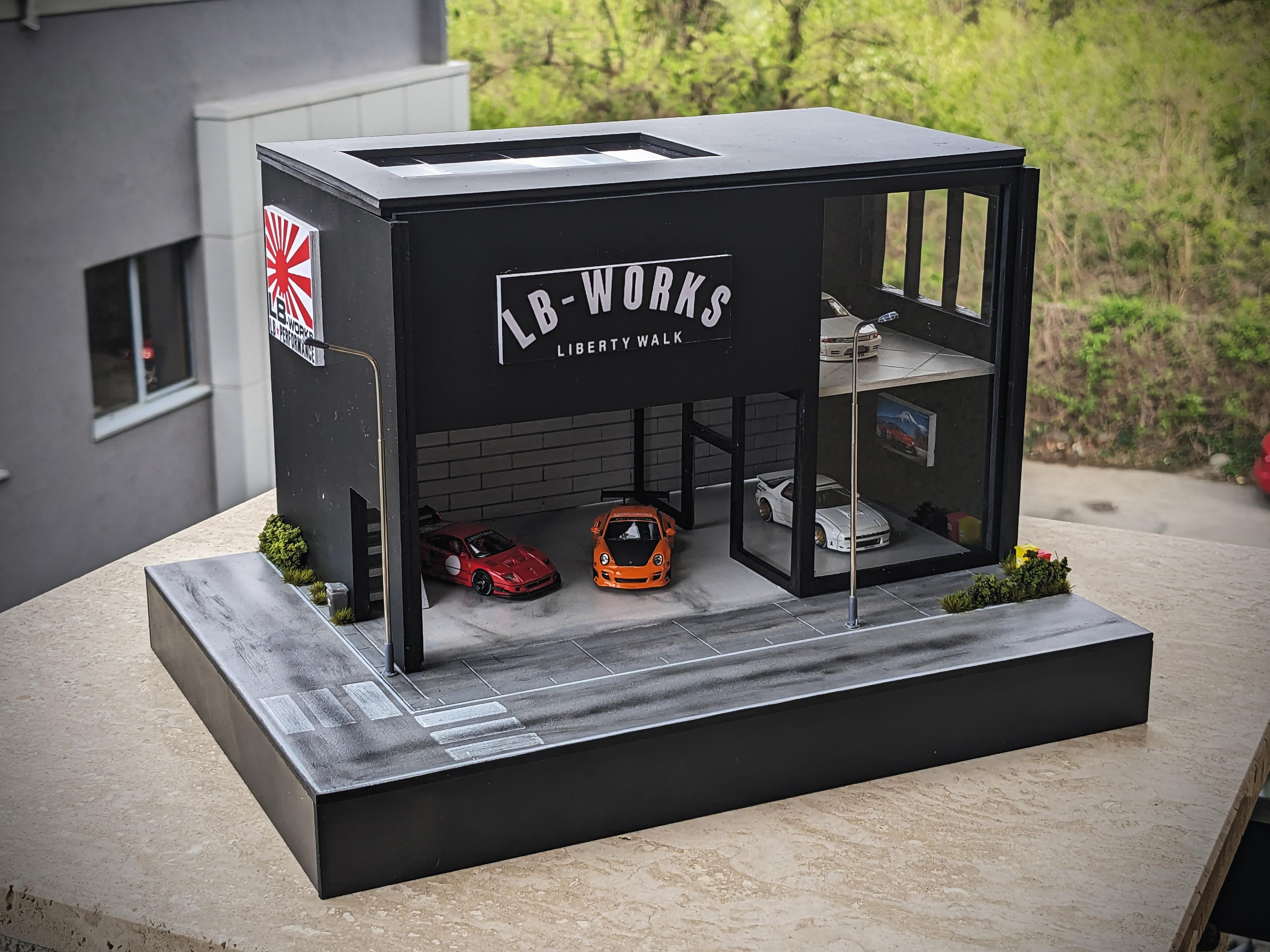 "Blackline Performance Garage" Diorama